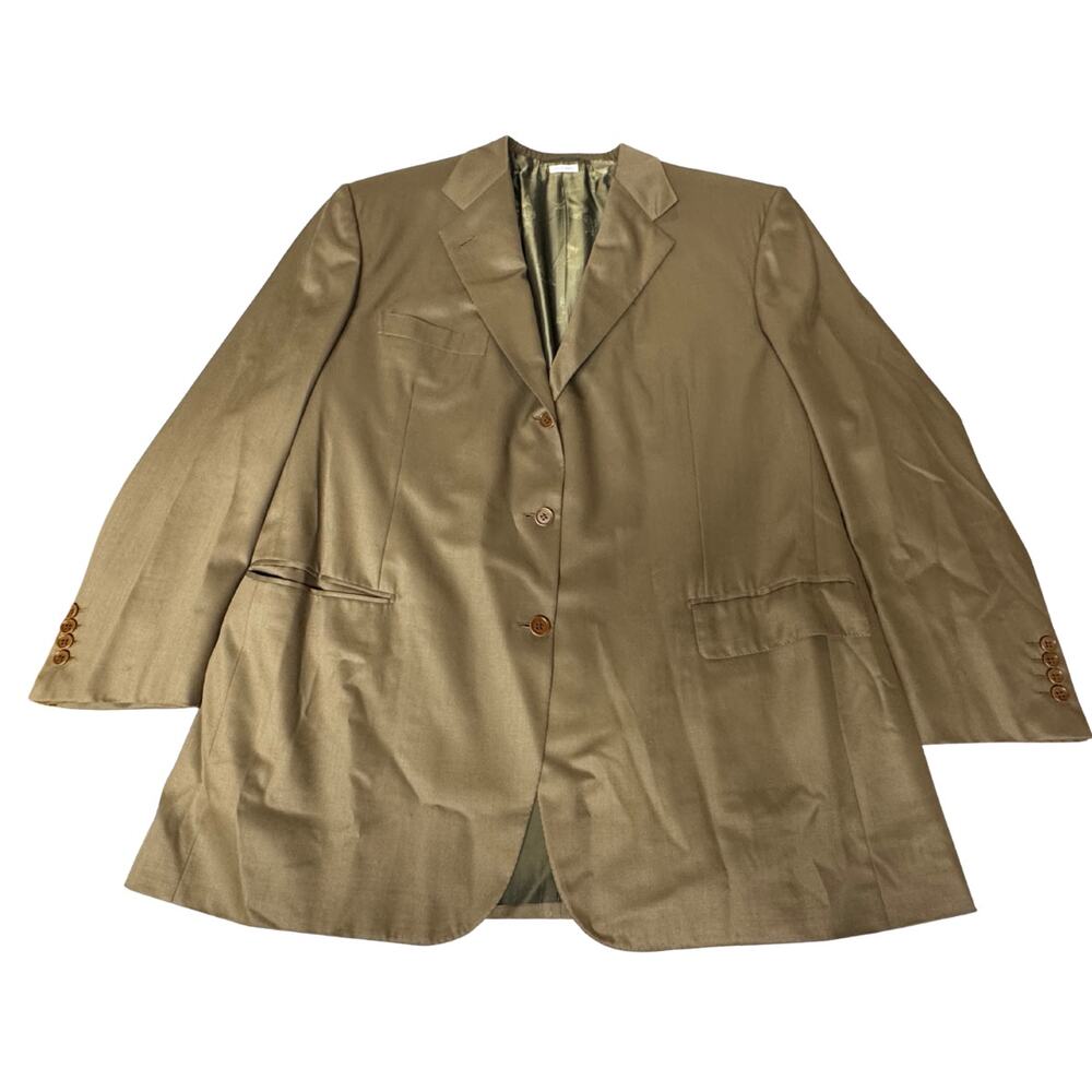 Brioni Super 180’s Tan Sport Coat Blazer Made in Italy